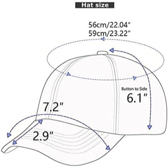 Unisex Black Baseball Cap Cotton Soft Fits Washed Denim Adjustable Hat - Picture 6 of 7